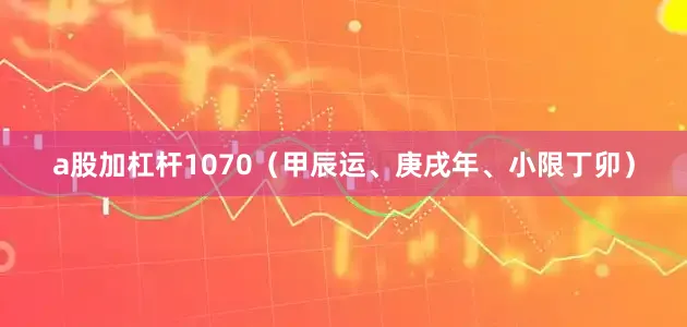 a股加杠杆1070（甲辰运、庚戌年、小限丁卯）