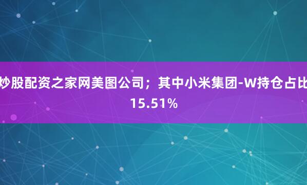 炒股配资之家网美图公司；其中小米集团-W持仓占比15.51%