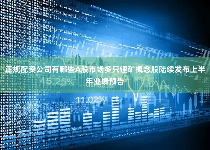 正规配资公司有哪些A股市场多只锂矿概念股陆续发布上半年业绩预告